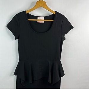 Black Peplum Romeo & Juliet Couture Dress size S
